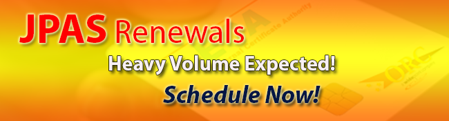 JPAS Renewals- Heavy Volume Expected- Scheduled